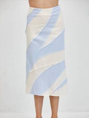 NEW HOUSE OF DAGMAR adele skirt in blue multi